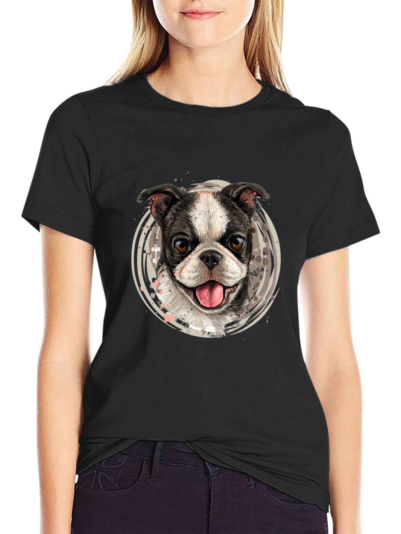 Boston Terrier Dog Graphic T-Shirt