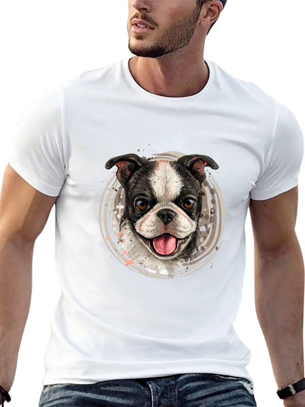 Boston Terrier Dog Graphic T-Shirt