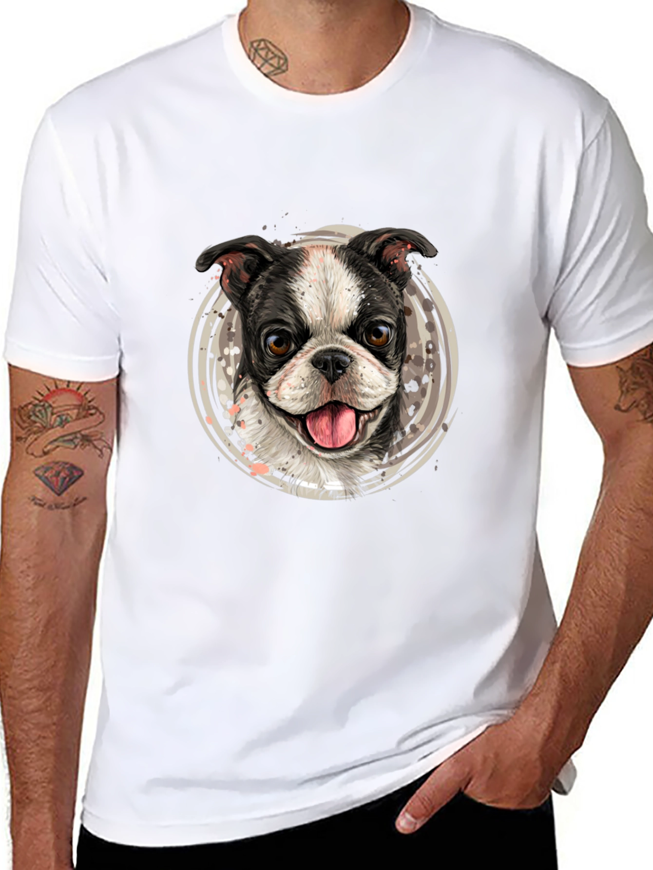 Boston Terrier Dog Graphic T-Shirt