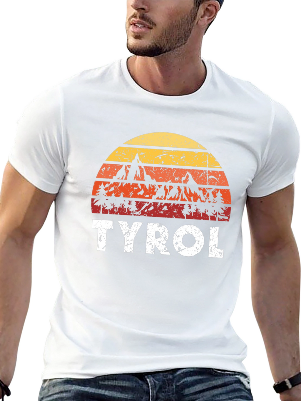 Tyrol Mountain Sunset Graphic T-Shirt