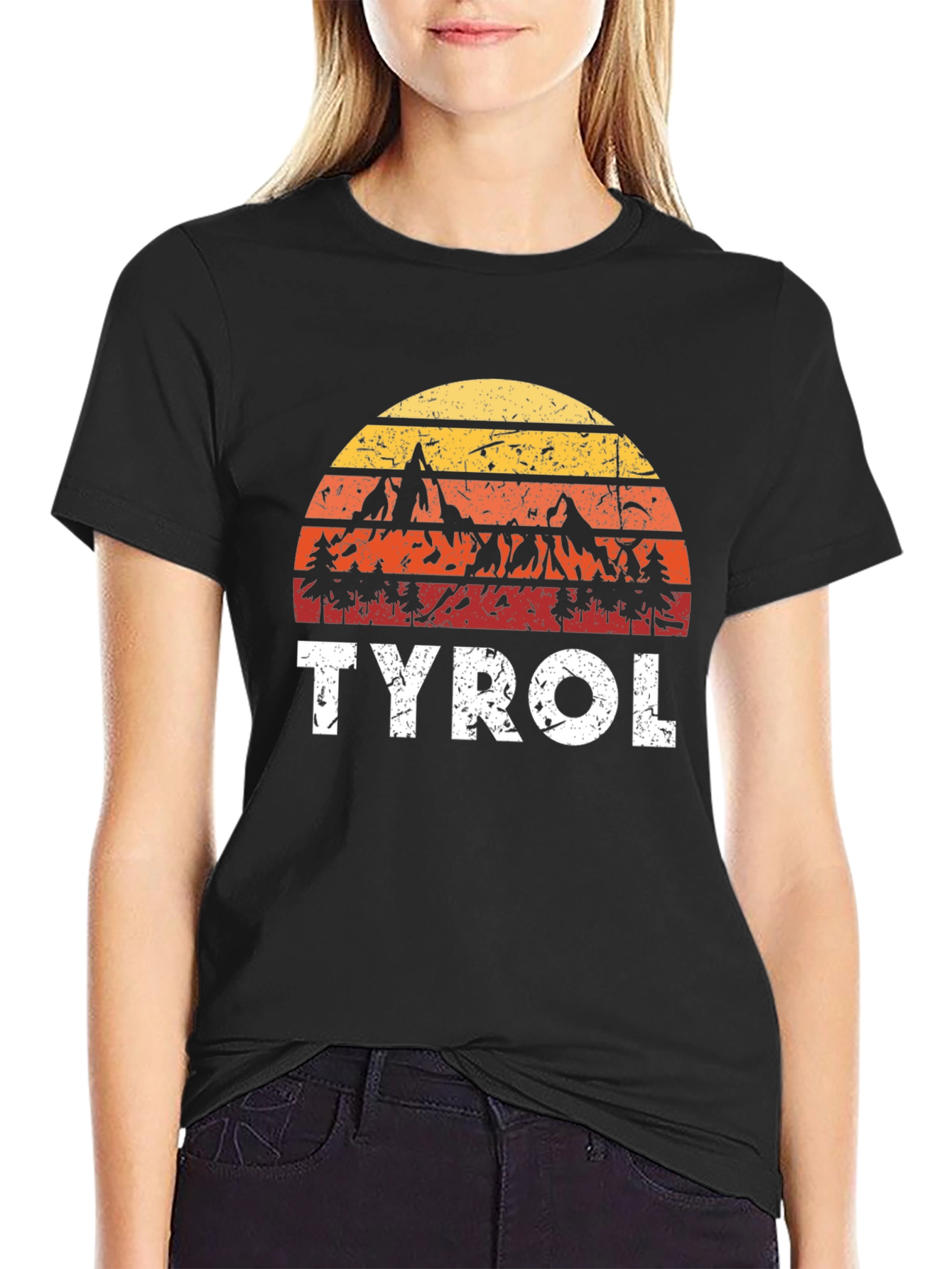 Tyrol Mountain Sunset Graphic T-Shirt