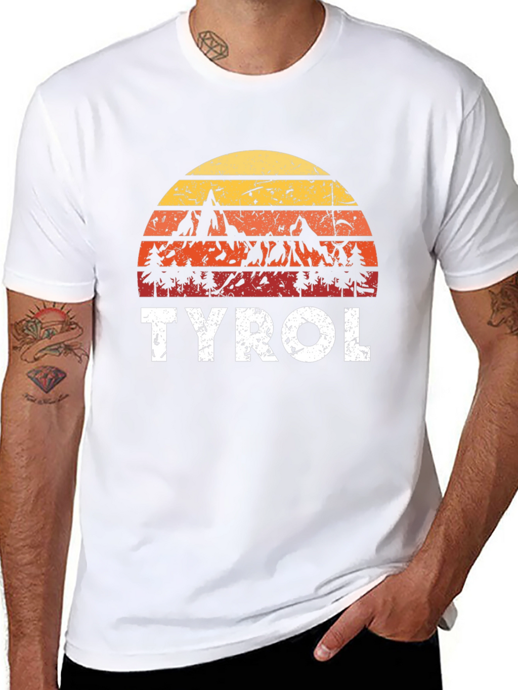 Tyrol Mountain Sunset Graphic T-Shirt