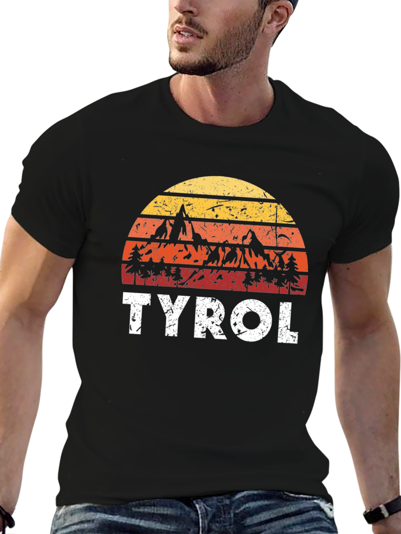 Tyrol Mountain Sunset Graphic T-Shirt