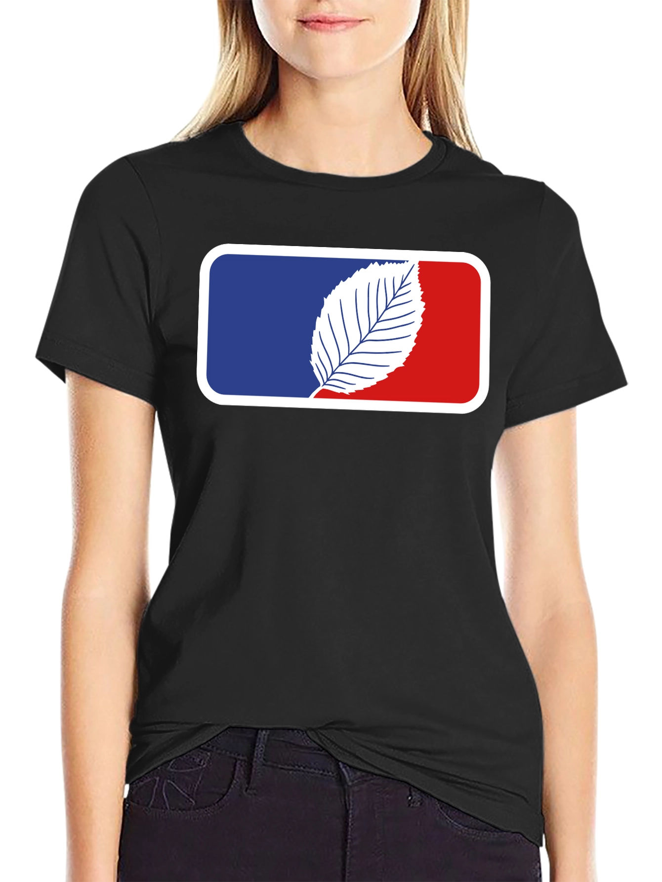 Leaf Logo Black T-Shirt