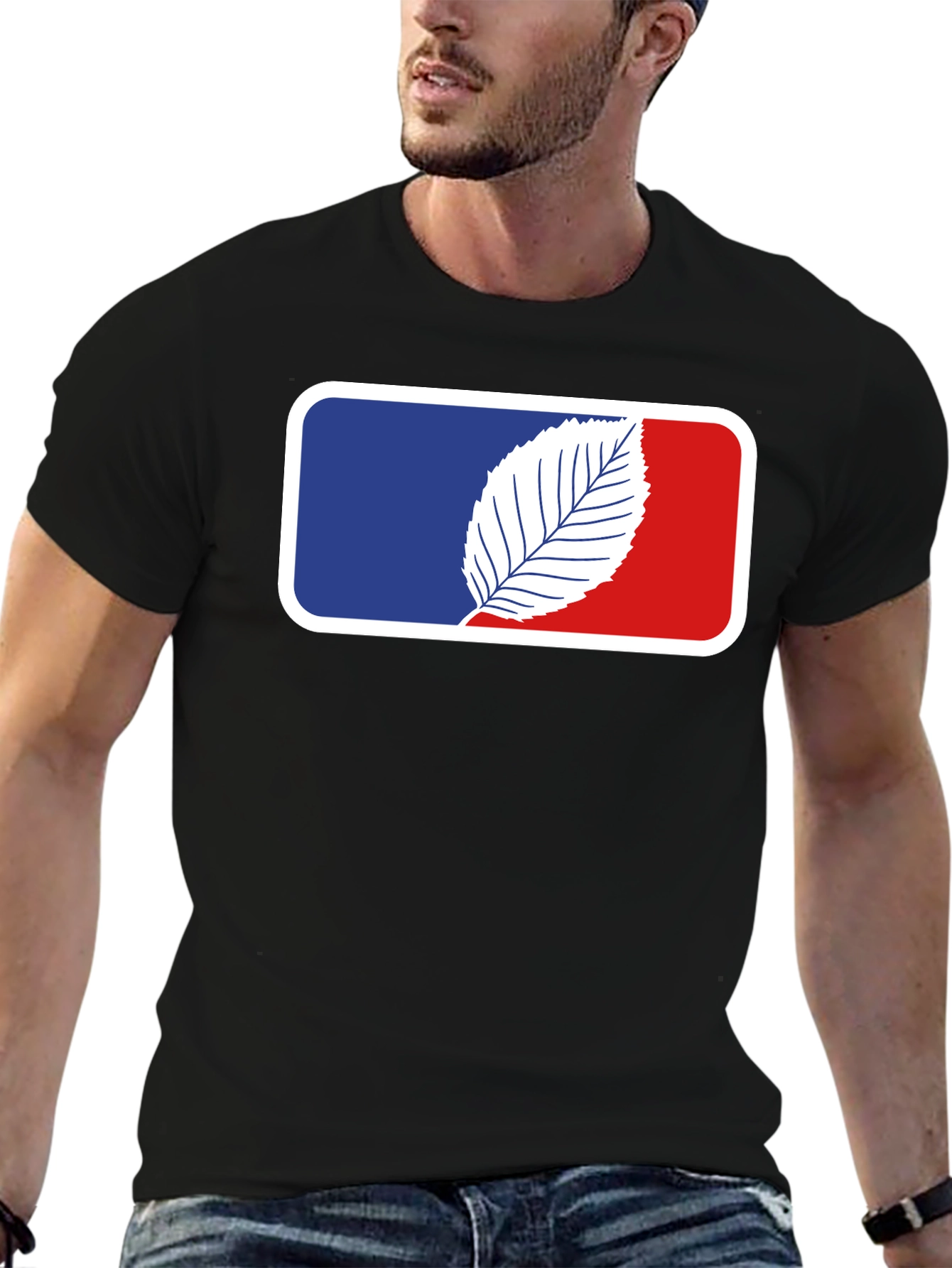 Leaf Logo Black T-Shirt