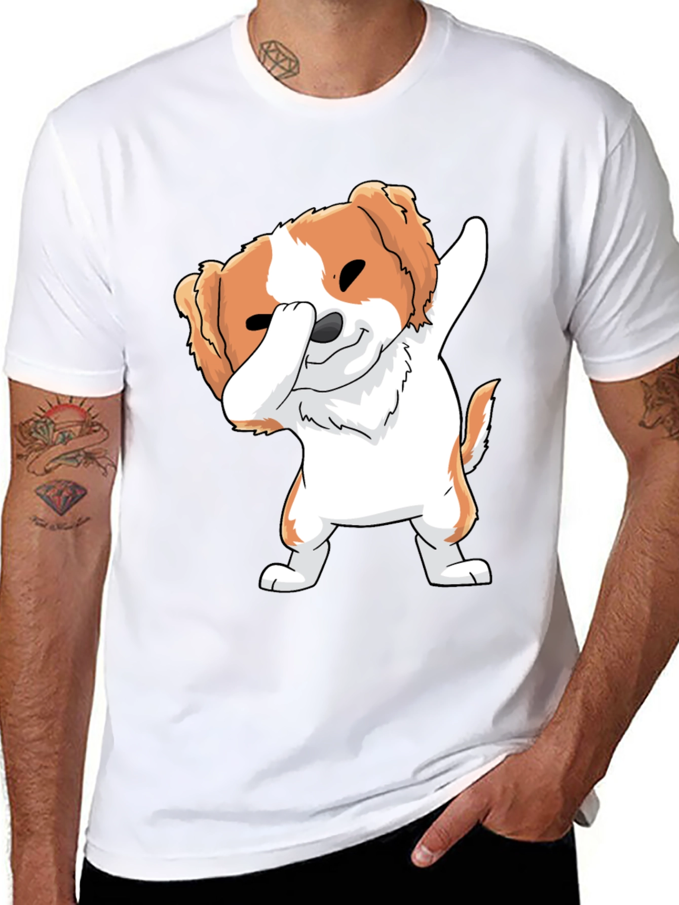 Dog Dab Black T-Shirt