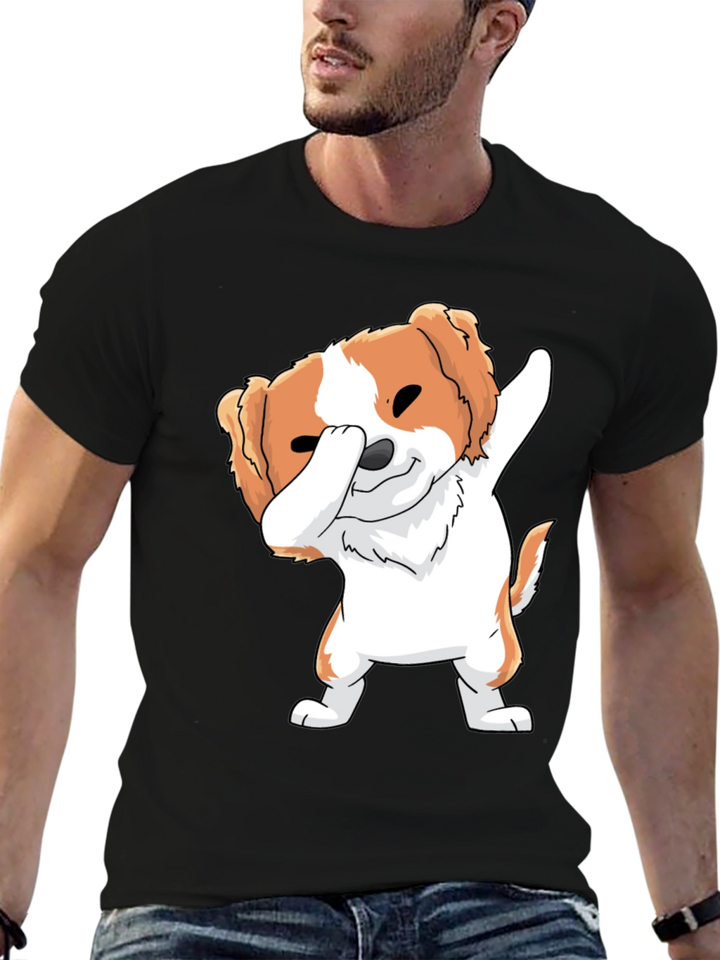 Dog Dab Black T-Shirt