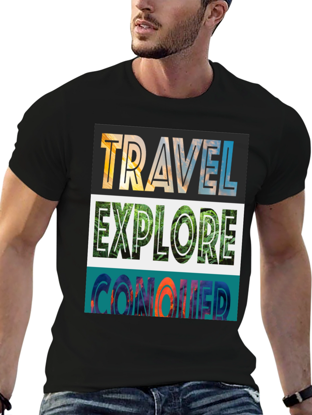 Travel Explore Conquer Graphic Tee