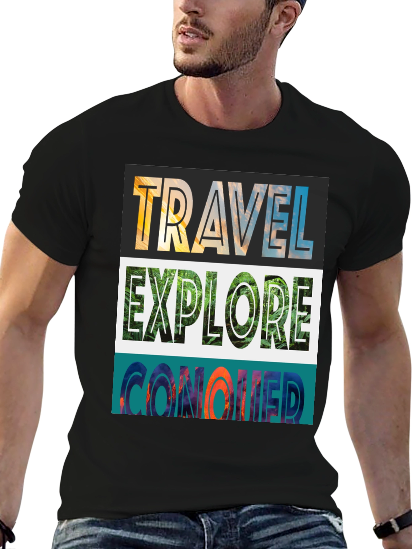 Travel Explore Conquer Graphic Tee