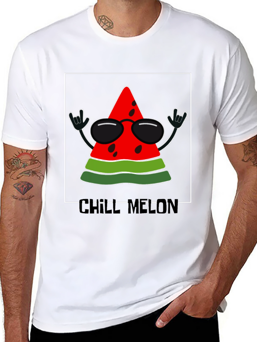 Chill Melon T-Shirt - Rock On Watermelon!