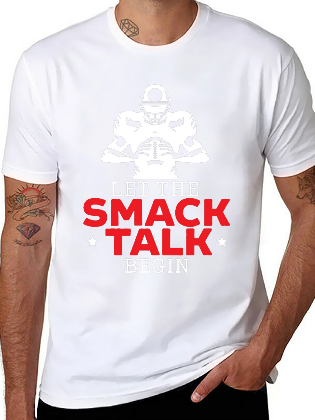 Let The Smack Talk Begin Football T-Shirt