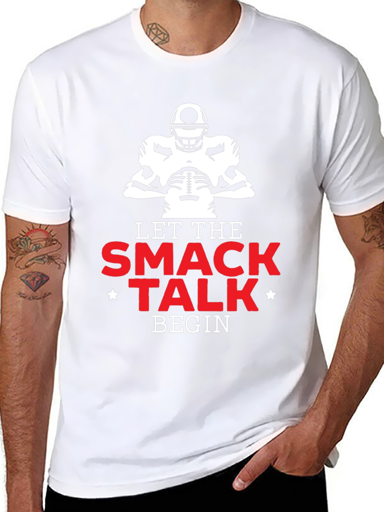 Let The Smack Talk Begin Football T-Shirt
