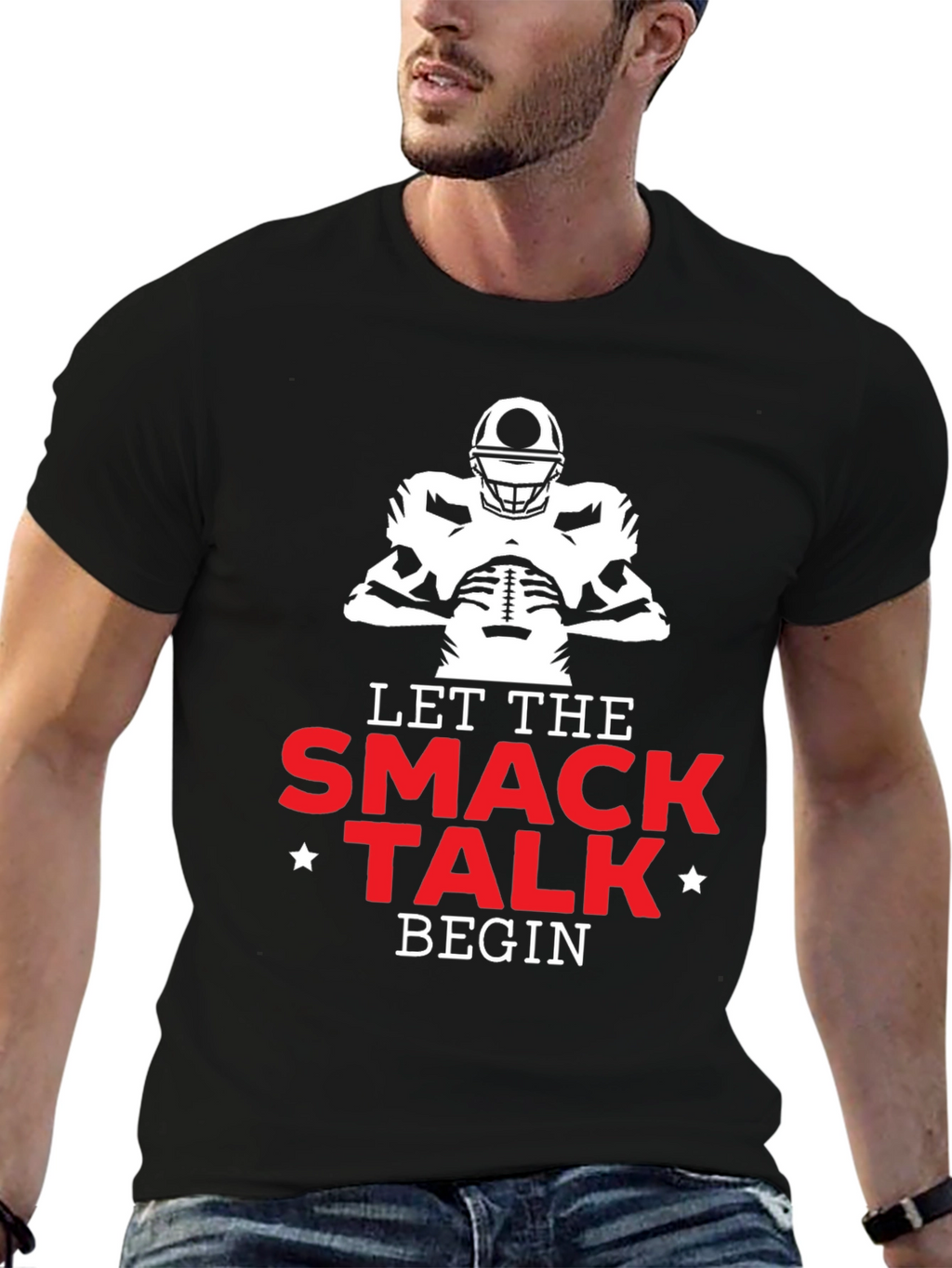 Let The Smack Talk Begin Football T-Shirt