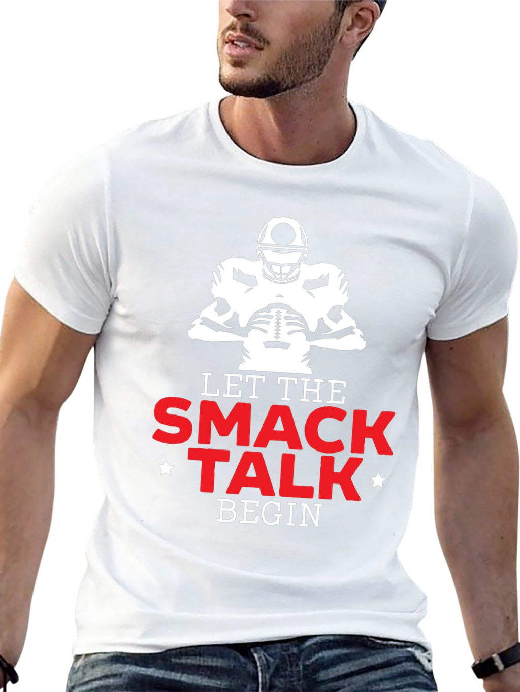 Let The Smack Talk Begin Football T-Shirt