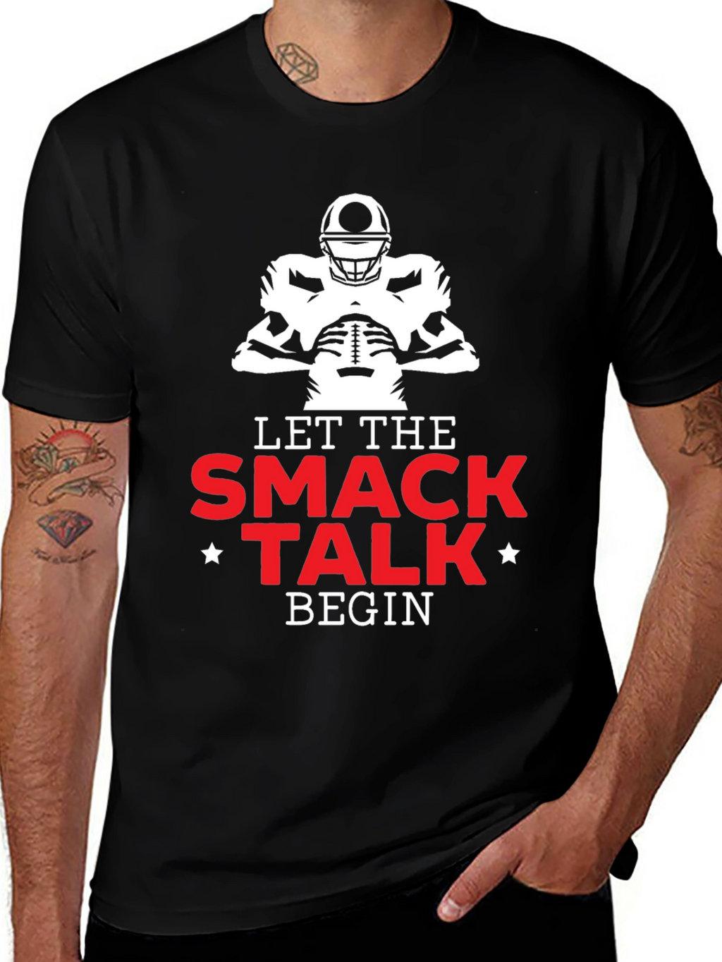Let The Smack Talk Begin Football T-Shirt