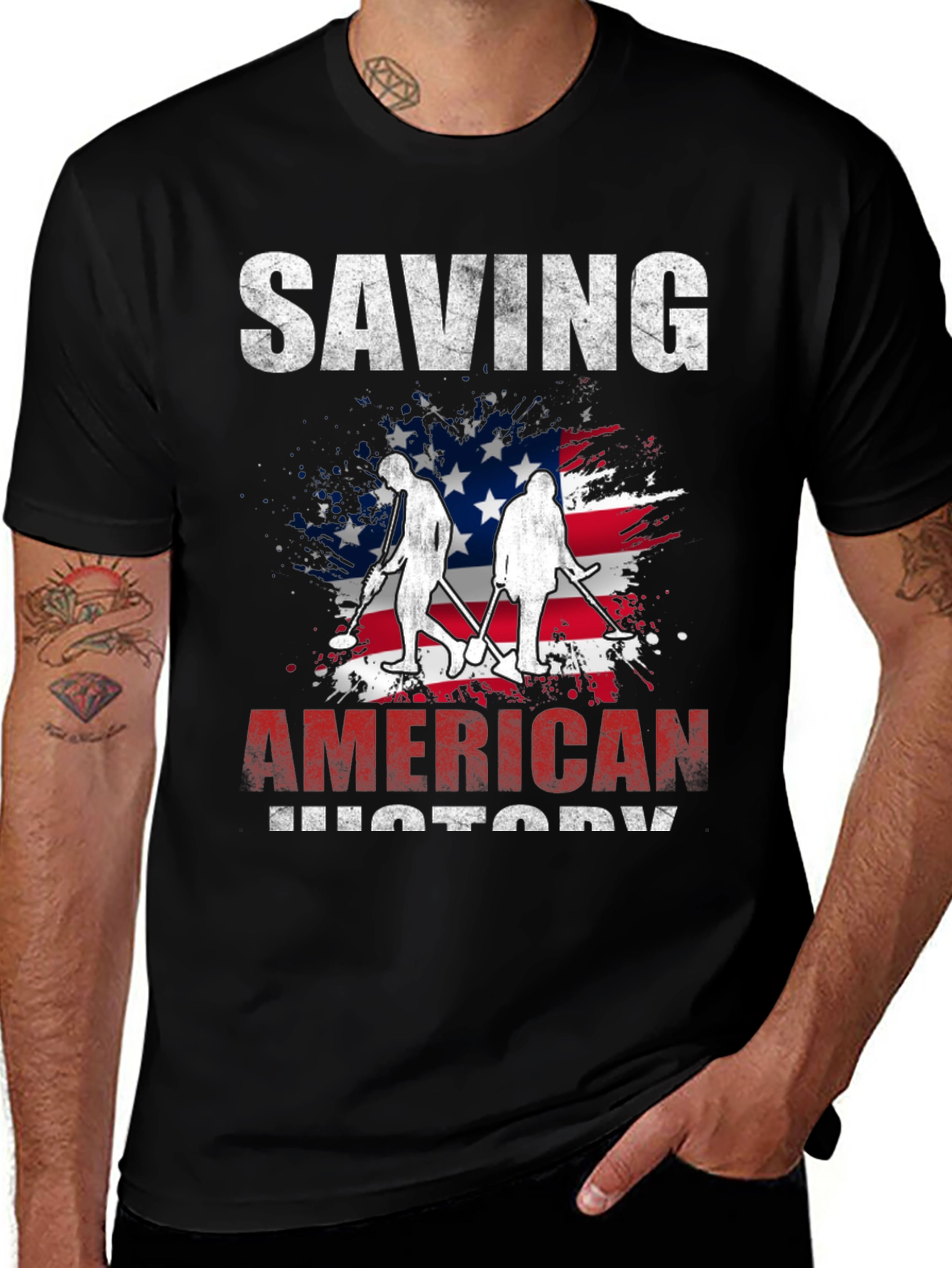 Saving American History Graphic T-Shirt