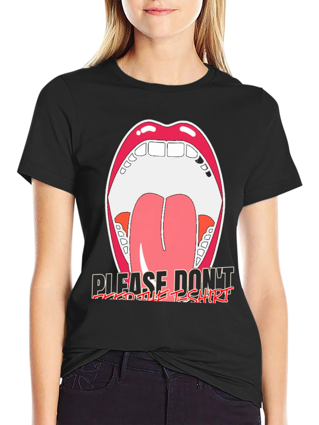 Open Mouth Graphic Tee - Please Dont