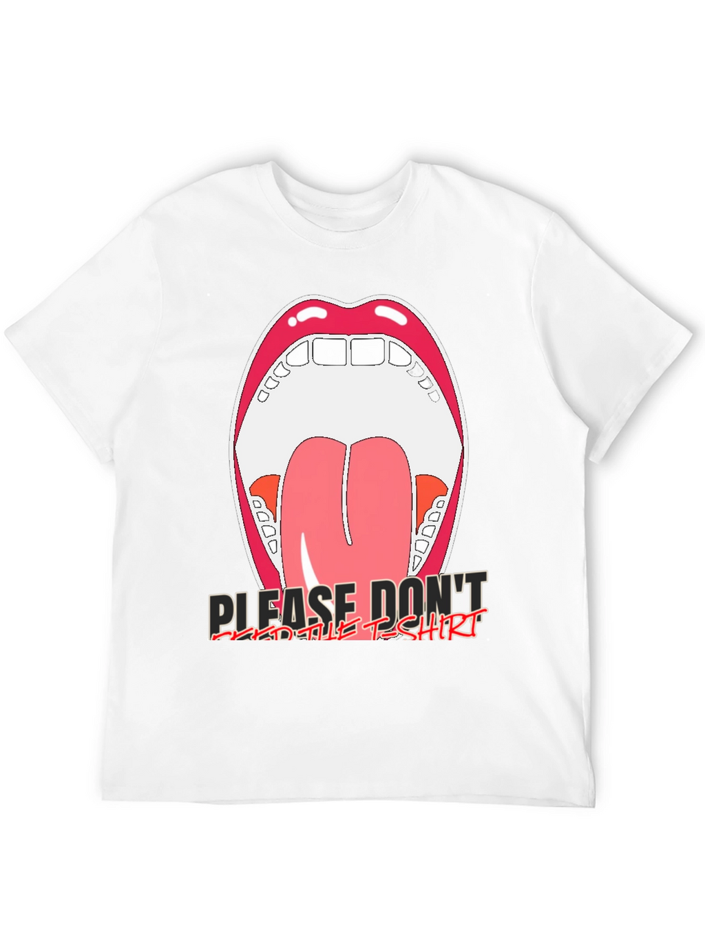 Open Mouth Graphic Tee - Please Dont