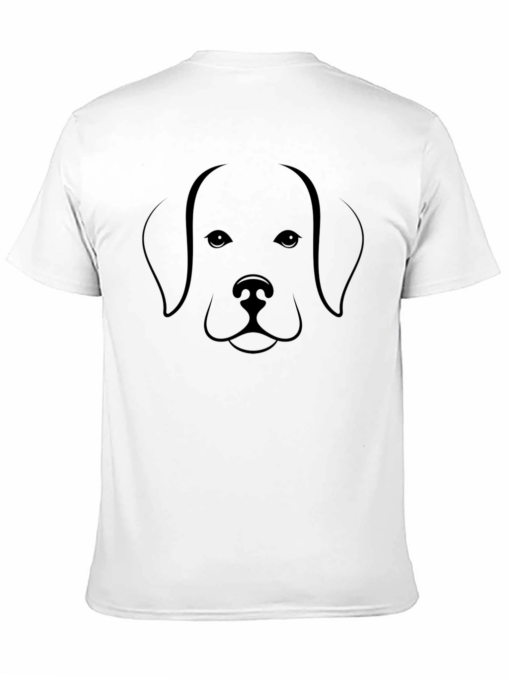 Dog Face Graphic Print Black T-Shirt