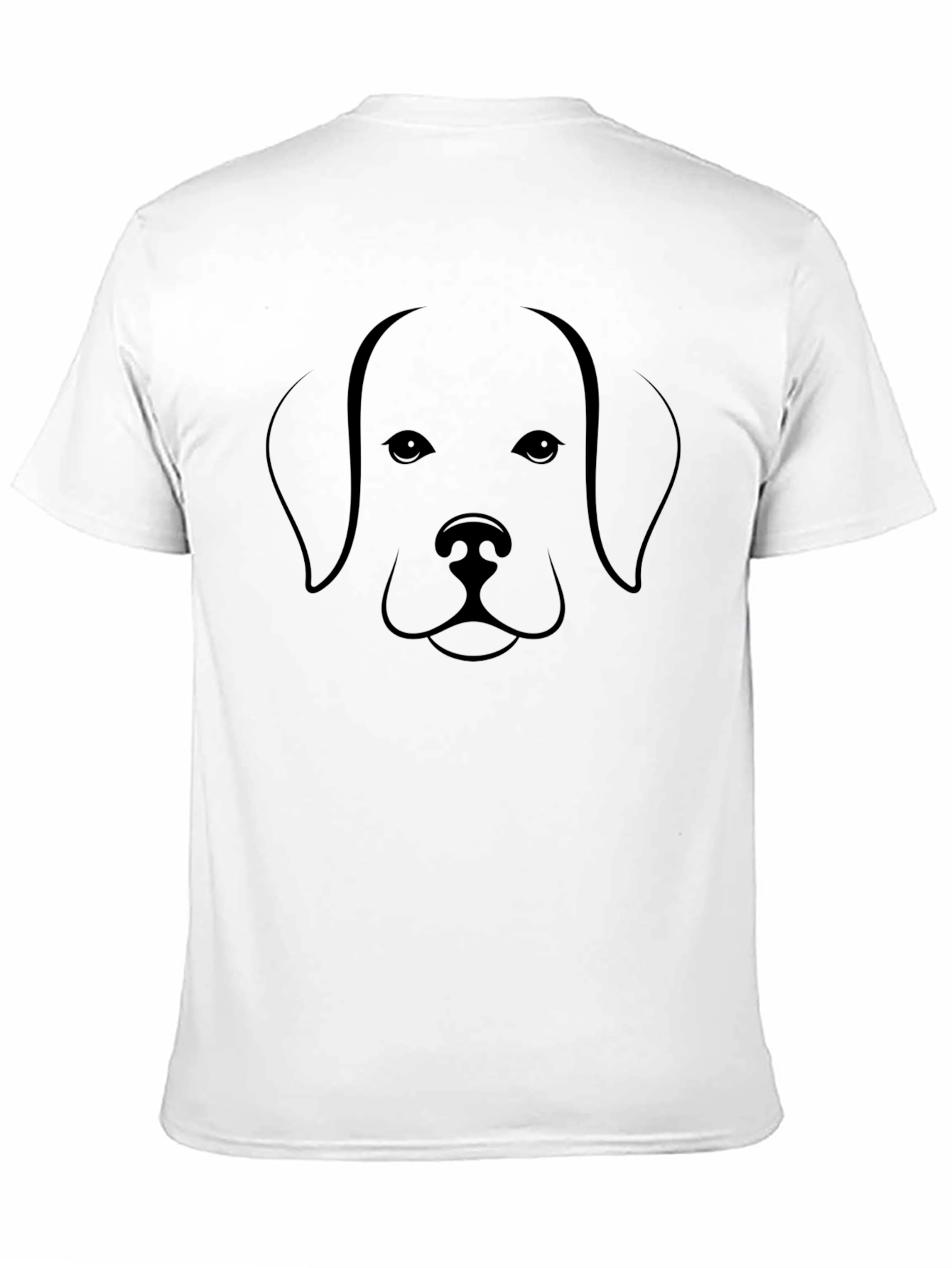 Dog Face Graphic Print Black T-Shirt