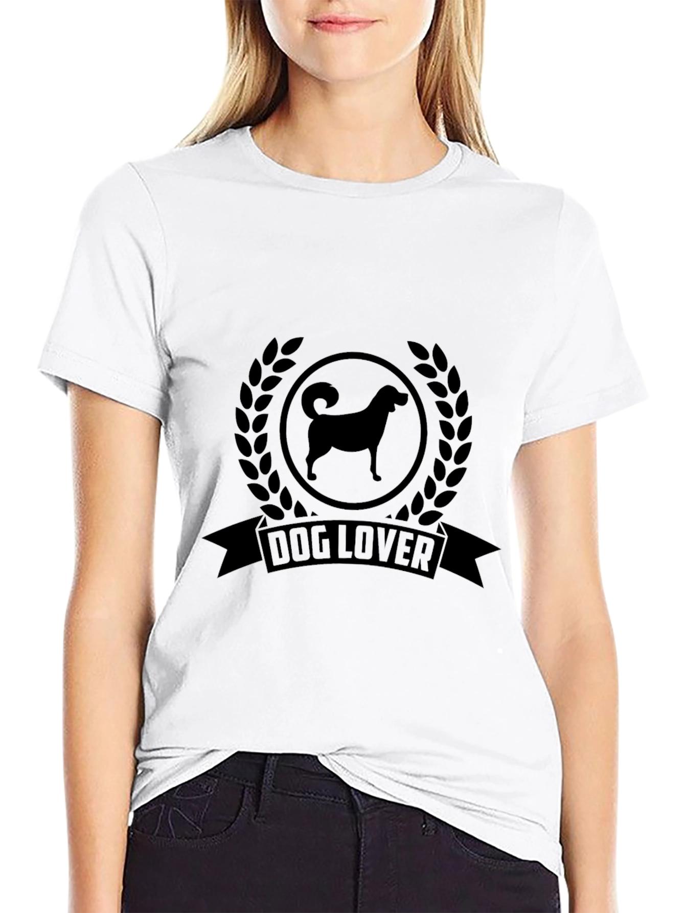 Dog Lover Graphic Tee - Black
