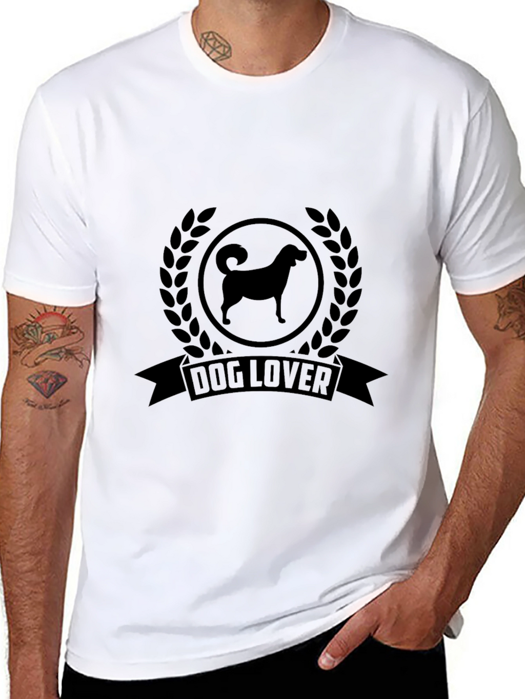 Dog Lover Graphic Tee - Black