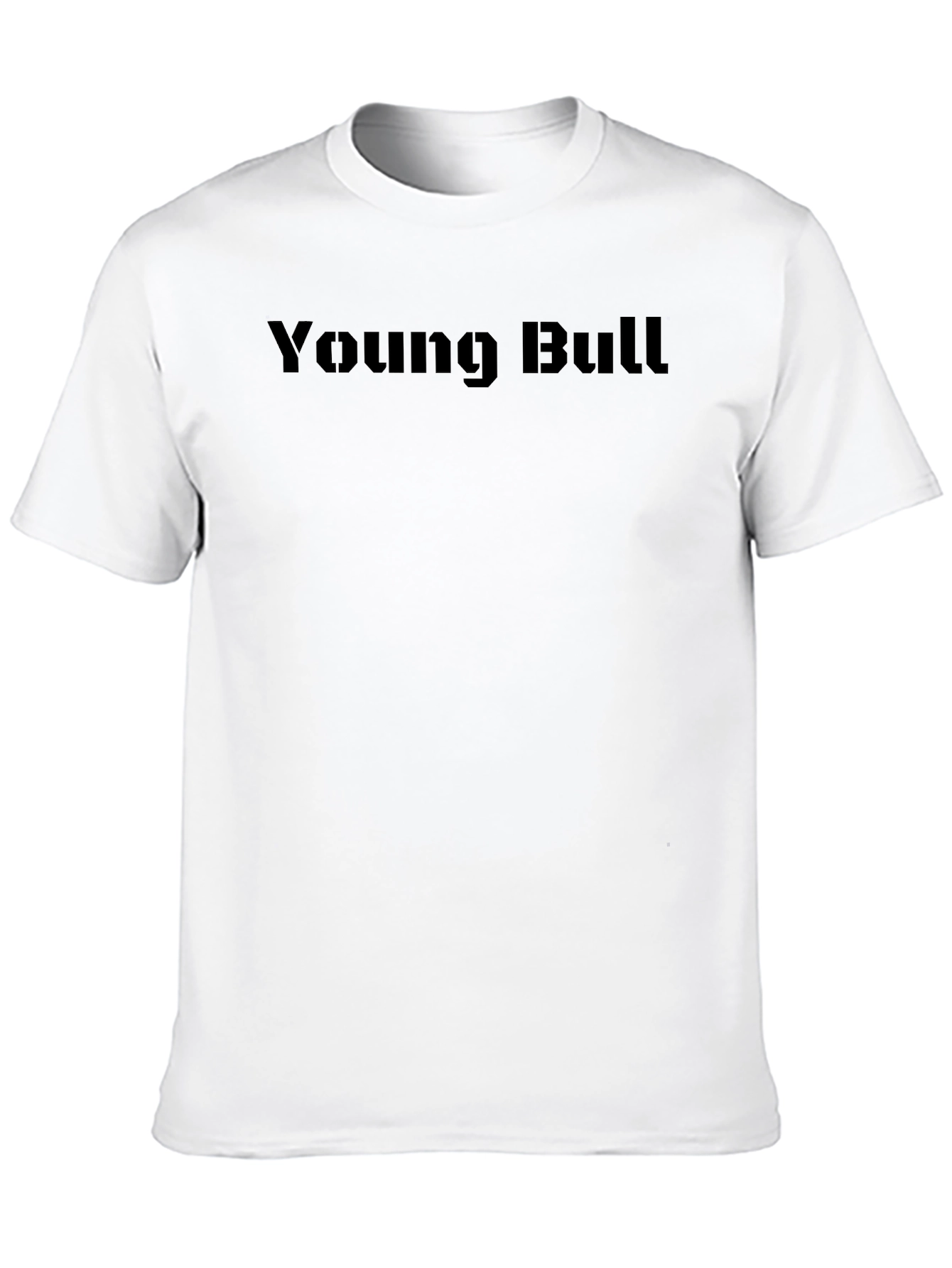 Young Bull Graphic Tee - Black Crew Neck