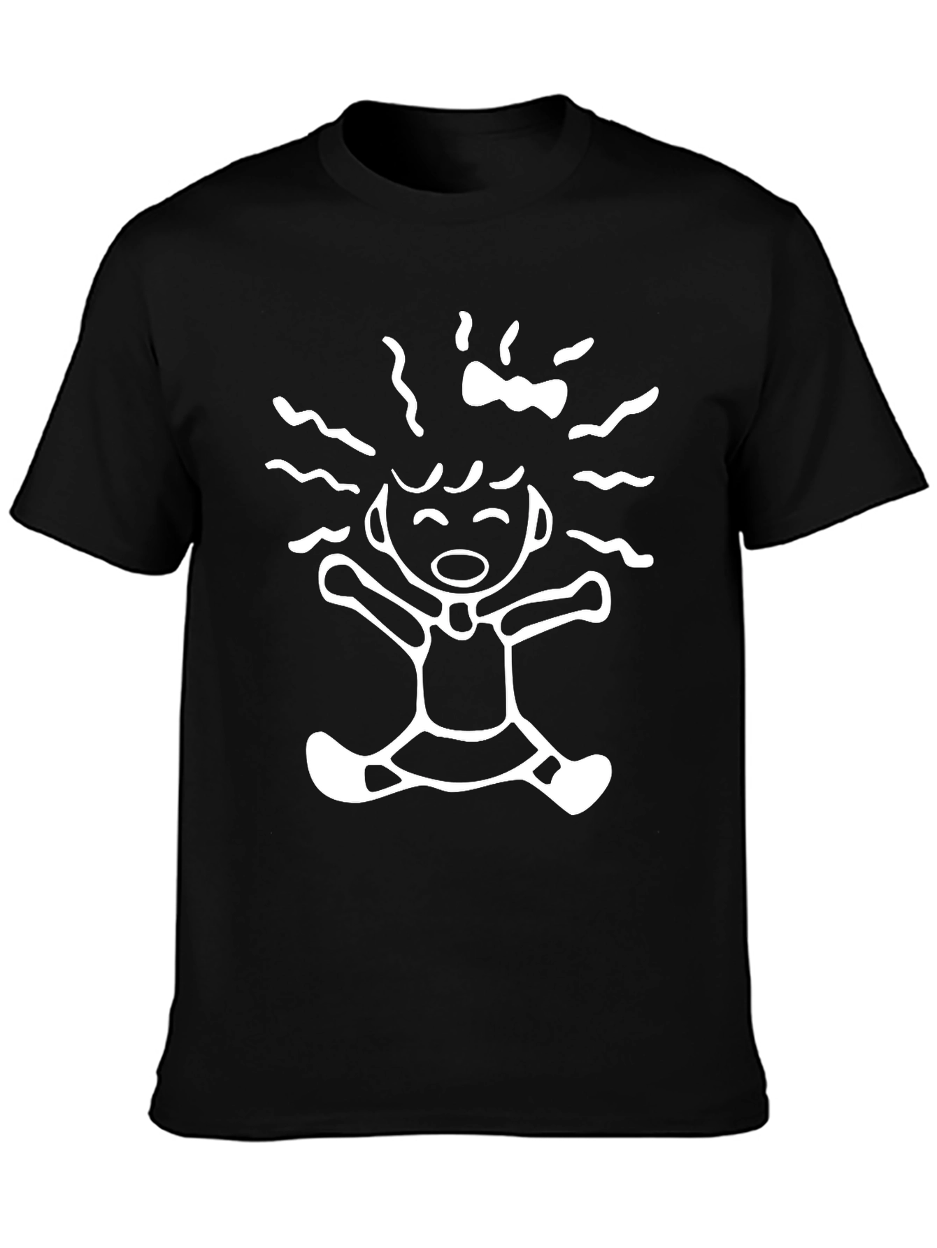 Funky Doodle Tee - Black Cotton Comfort