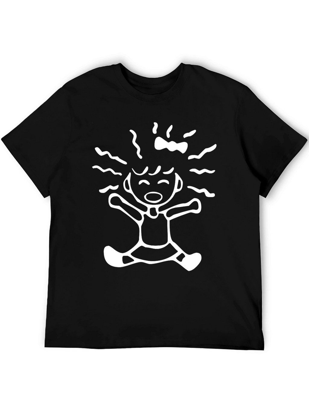 Funky Doodle Tee - Black Cotton Comfort