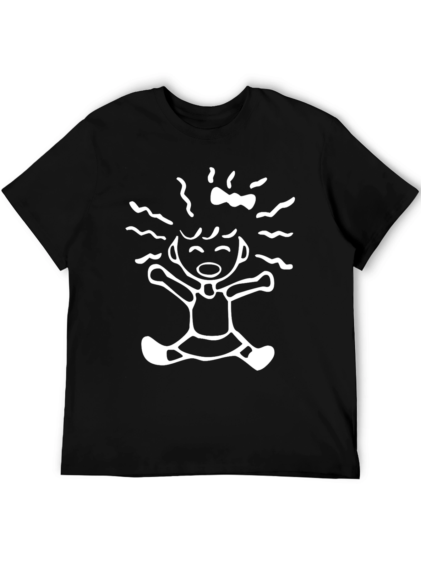 Funky Doodle Tee - Black Cotton Comfort