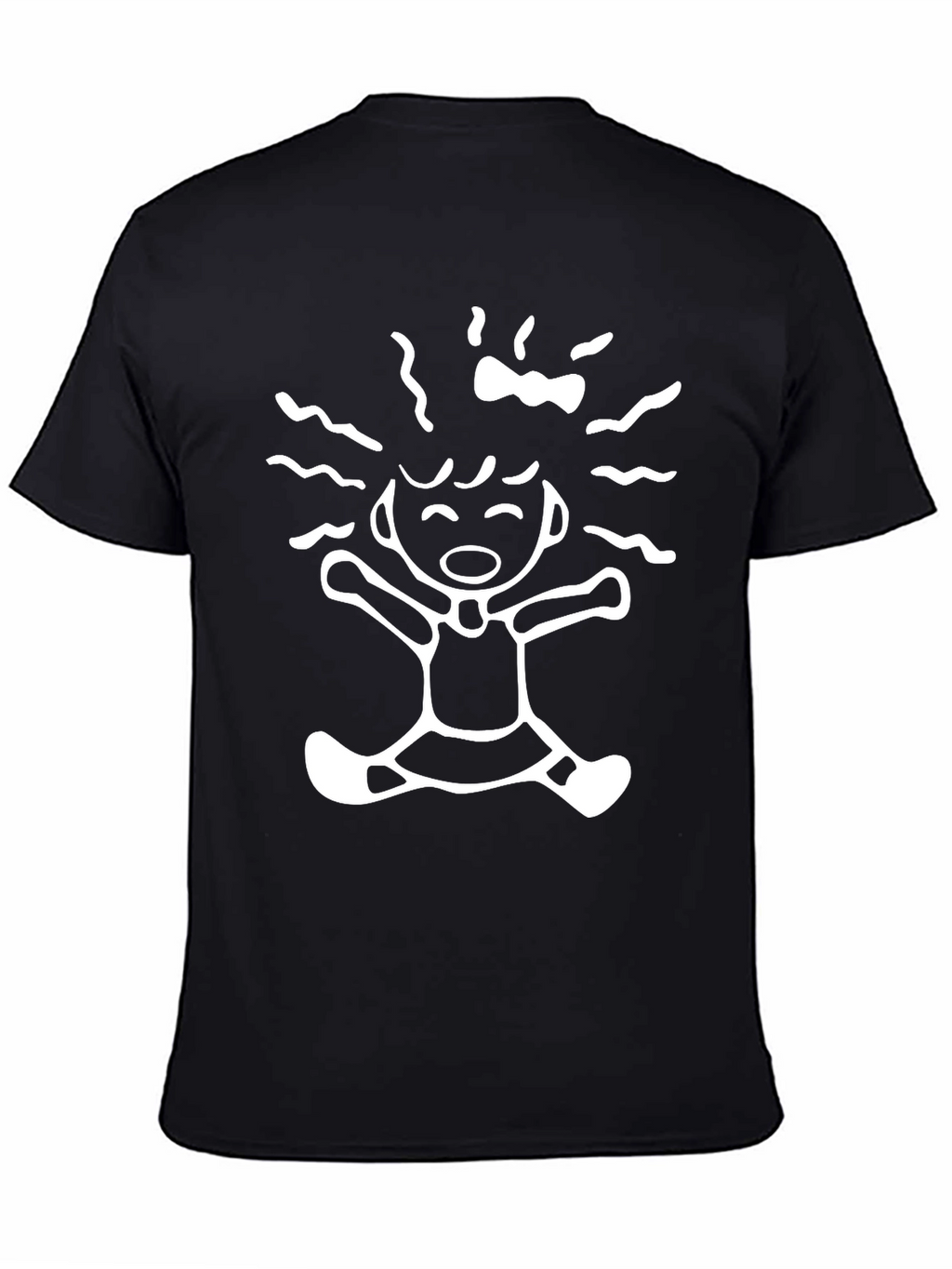 Funky Doodle Tee - Black Cotton Comfort