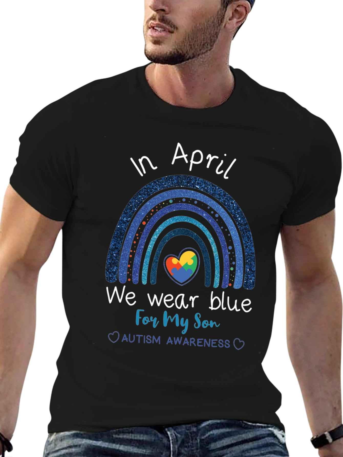 Autism Awareness Month In April We Wear Blue T-Shirt