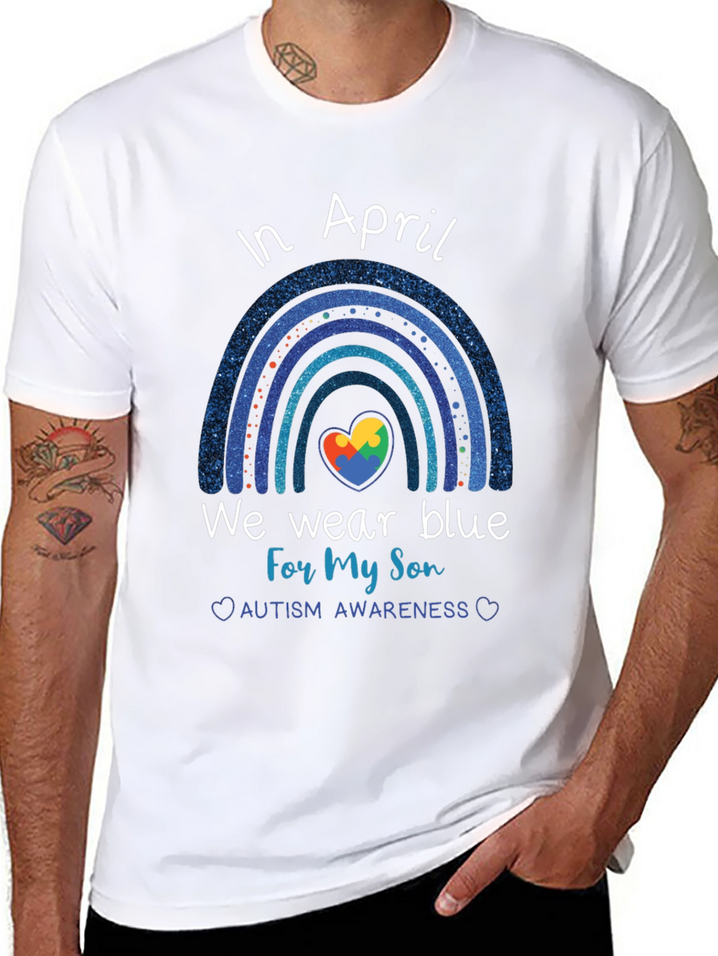 Autism Awareness Month In April We Wear Blue T-Shirt