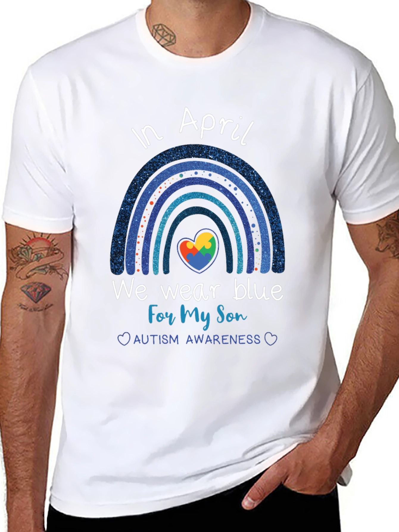 Autism Awareness Month In April We Wear Blue T-Shirt