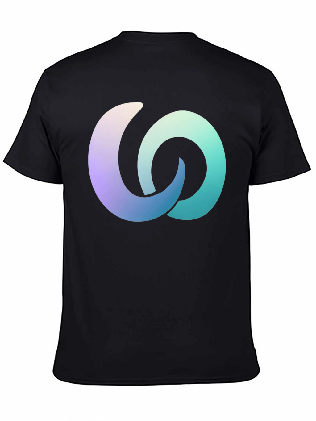 Gradient Interlocking Circles Black T-Shirt