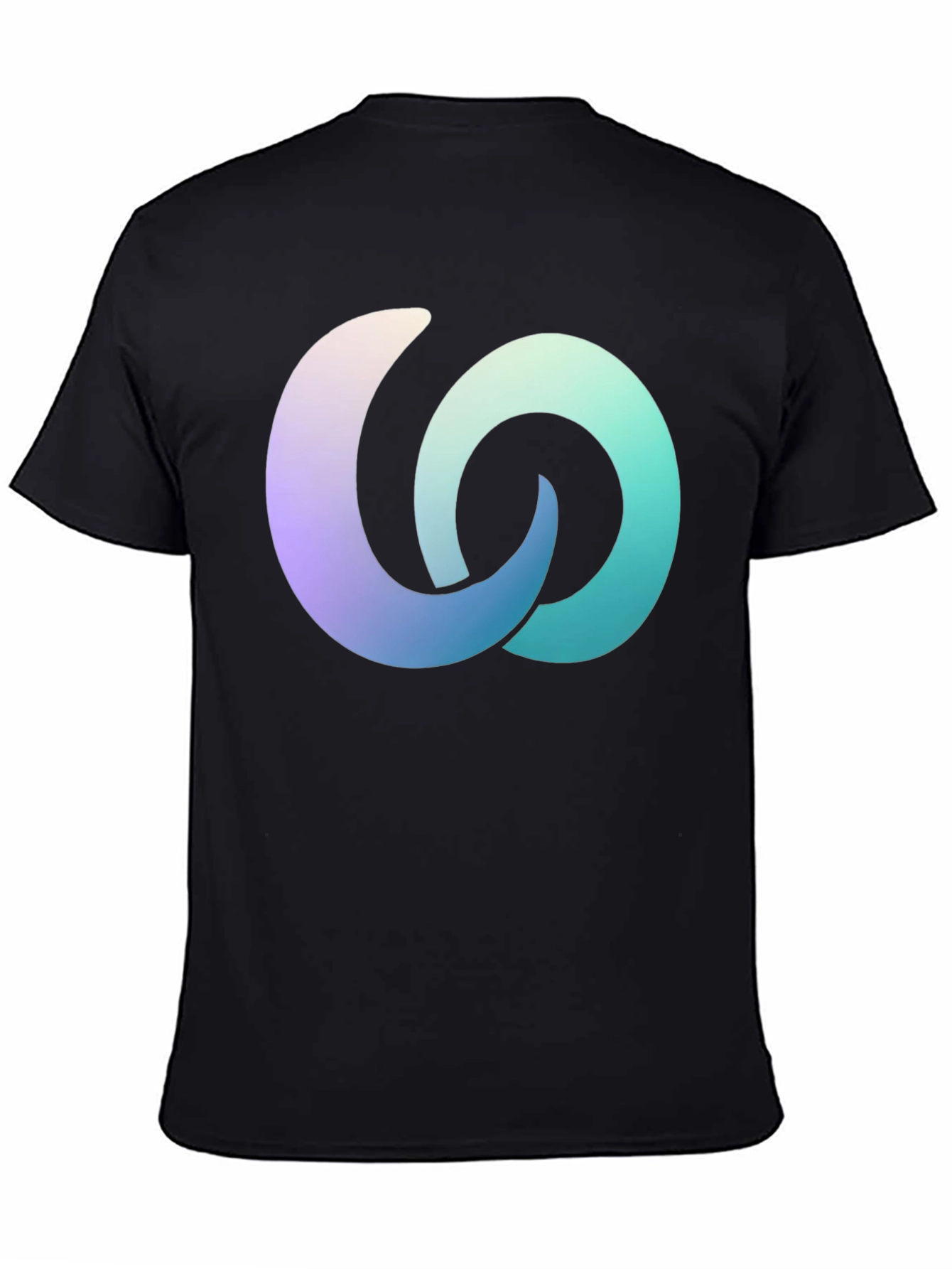 Gradient Interlocking Circles Black T-Shirt