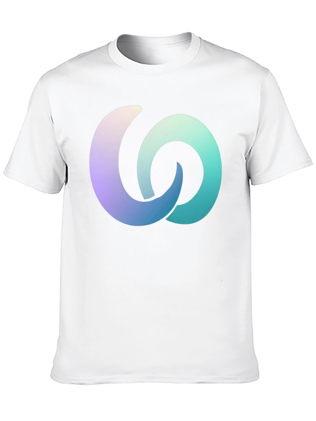 Gradient Interlocking Circles Black T-Shirt