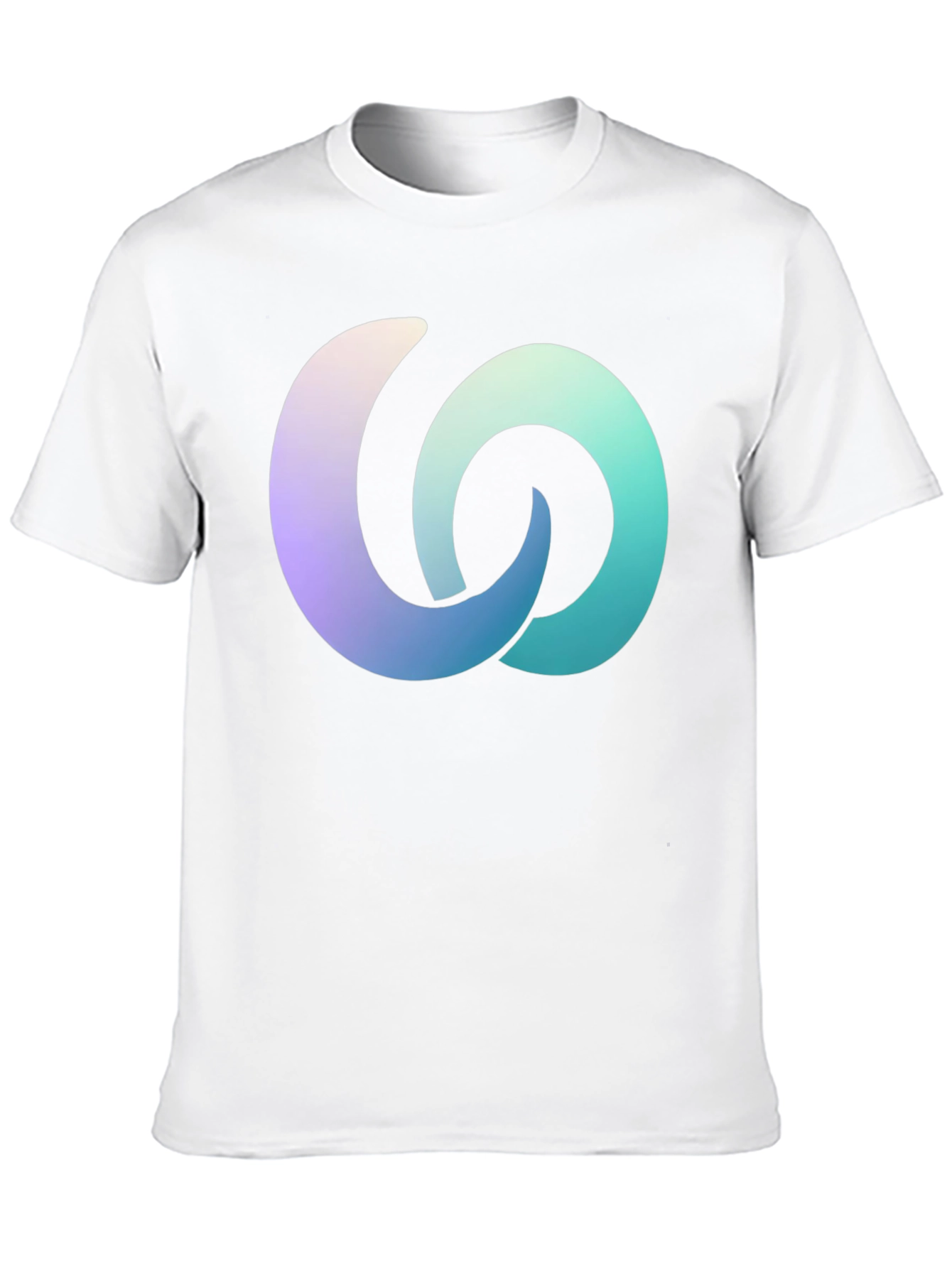 Gradient Interlocking Circles Black T-Shirt