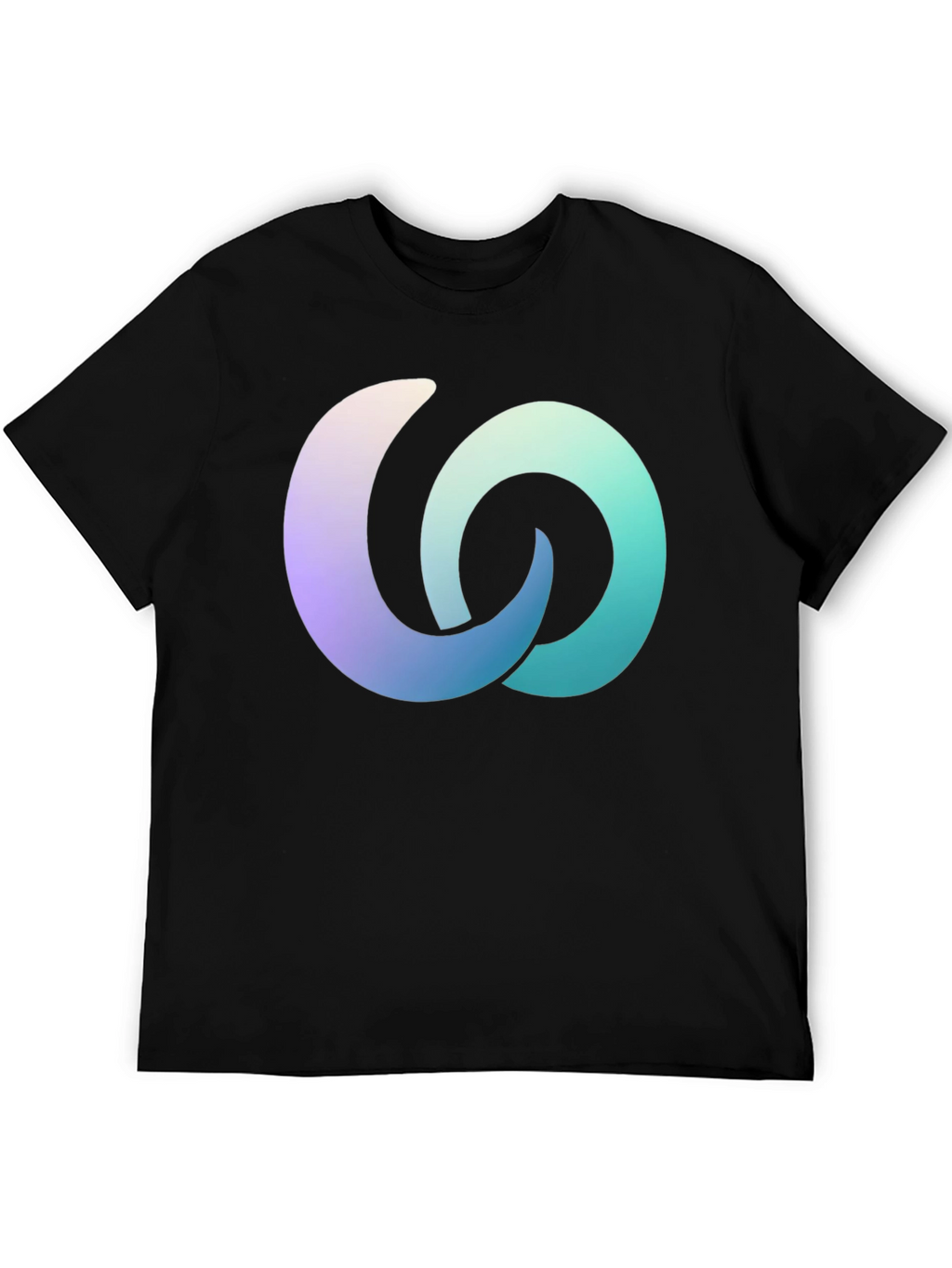 Gradient Interlocking Circles Black T-Shirt