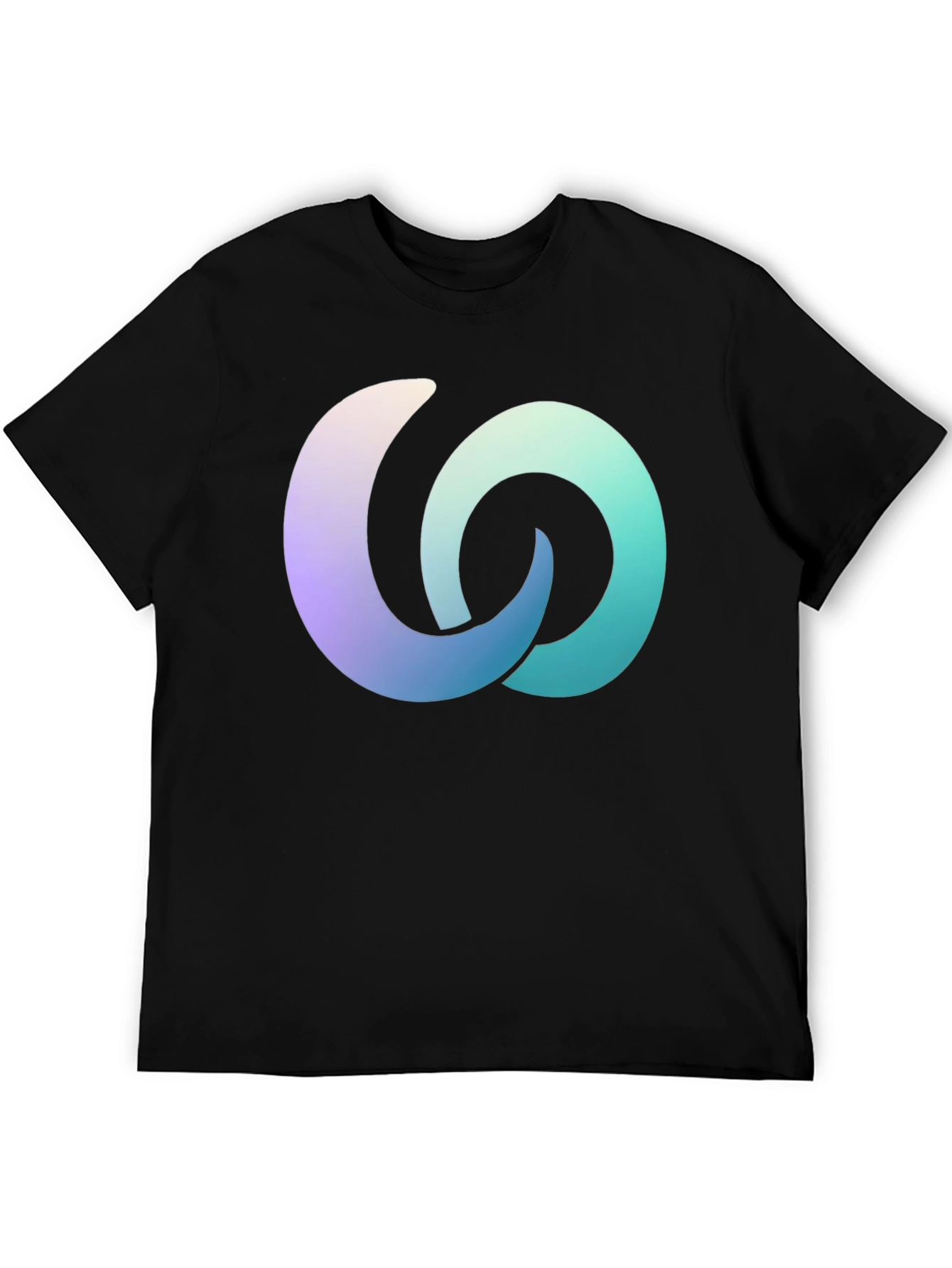 Gradient Interlocking Circles Black T-Shirt