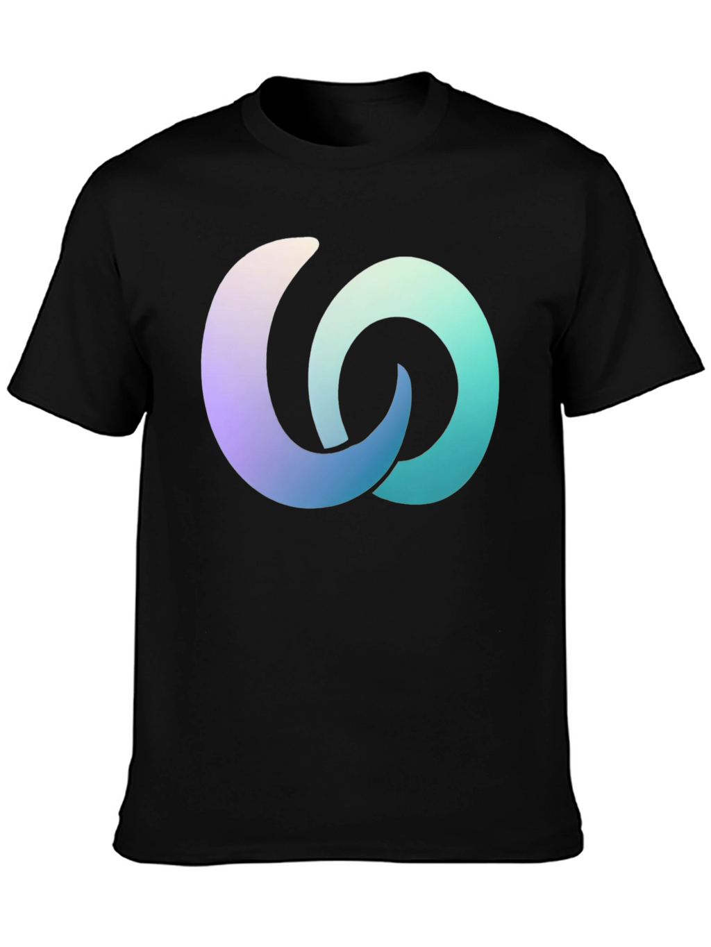 Gradient Interlocking Circles Black T-Shirt