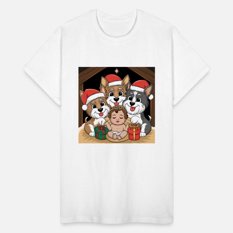 Jesus was born yorkies adoring