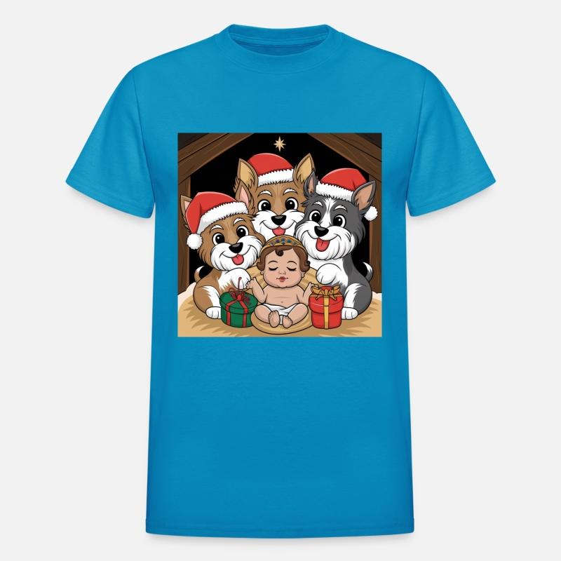 Jesus was born yorkies adoring