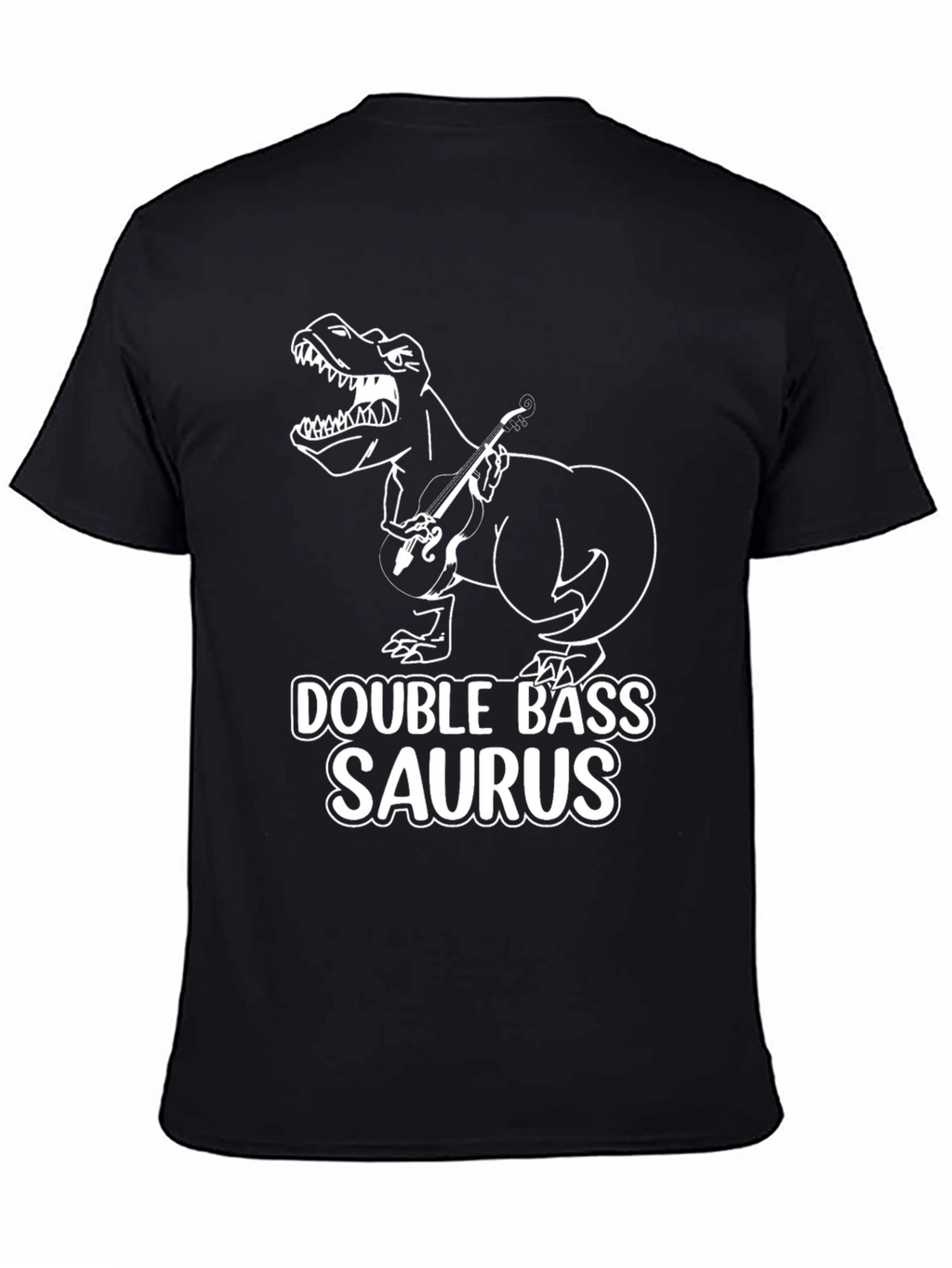Double Bass Saurus T-Shirt - Musician Dinosaur Tee