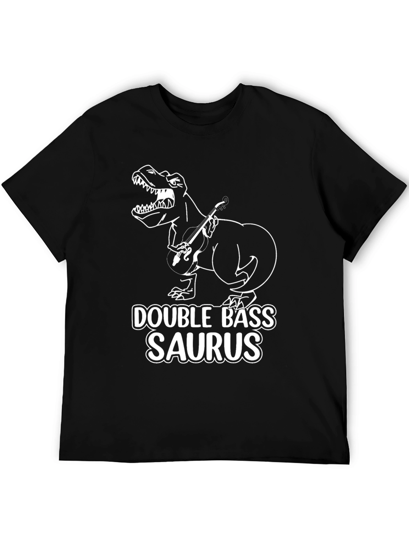 Double Bass Saurus T-Shirt - Musician Dinosaur Tee