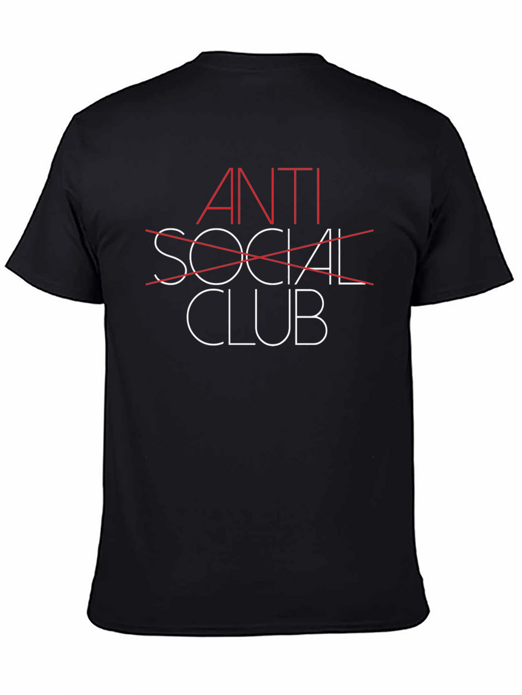 Anti Social Club Black Graphic Tee