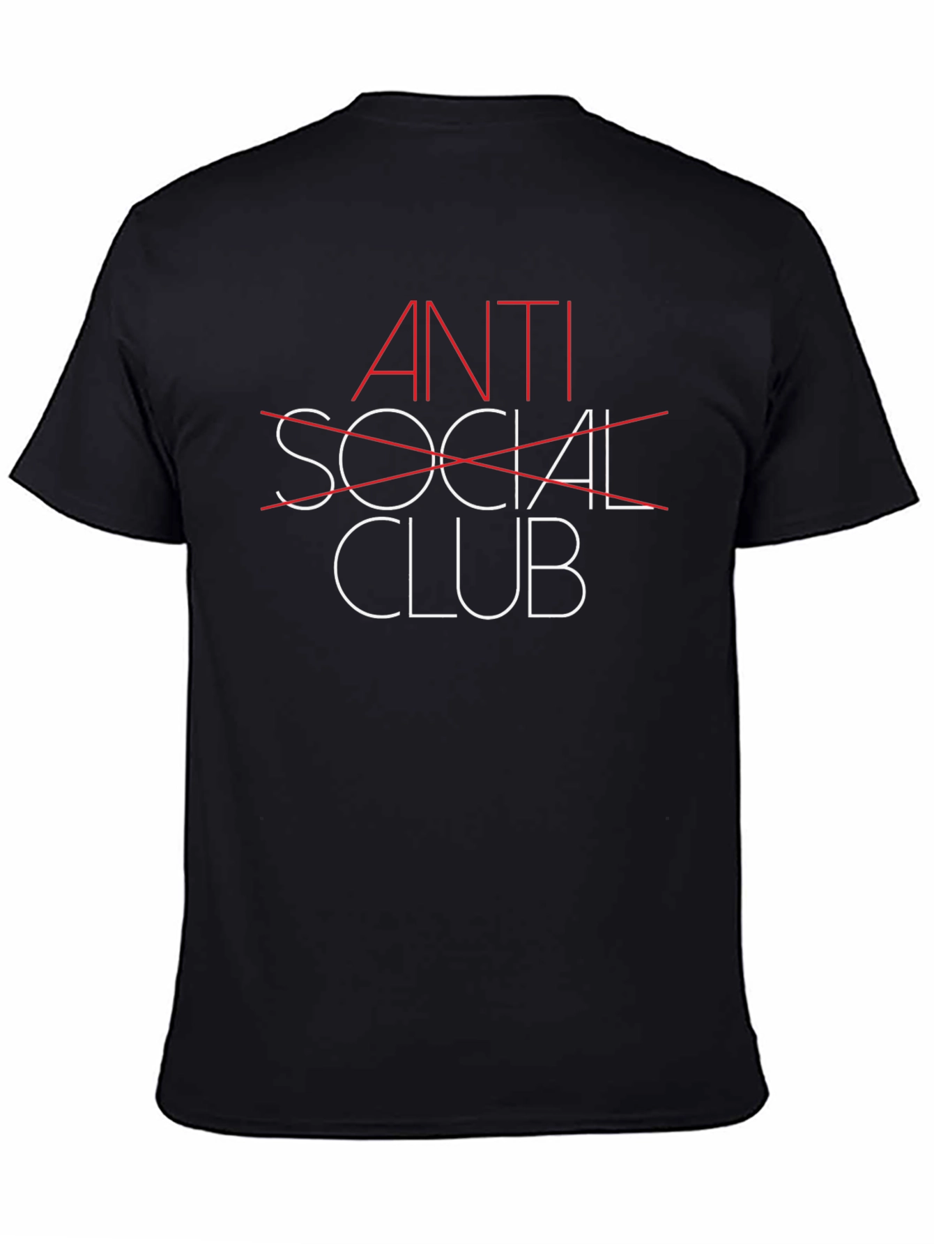 Anti Social Club Black Graphic Tee