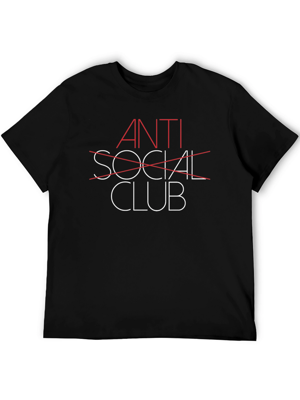 Anti Social Club Black Graphic Tee