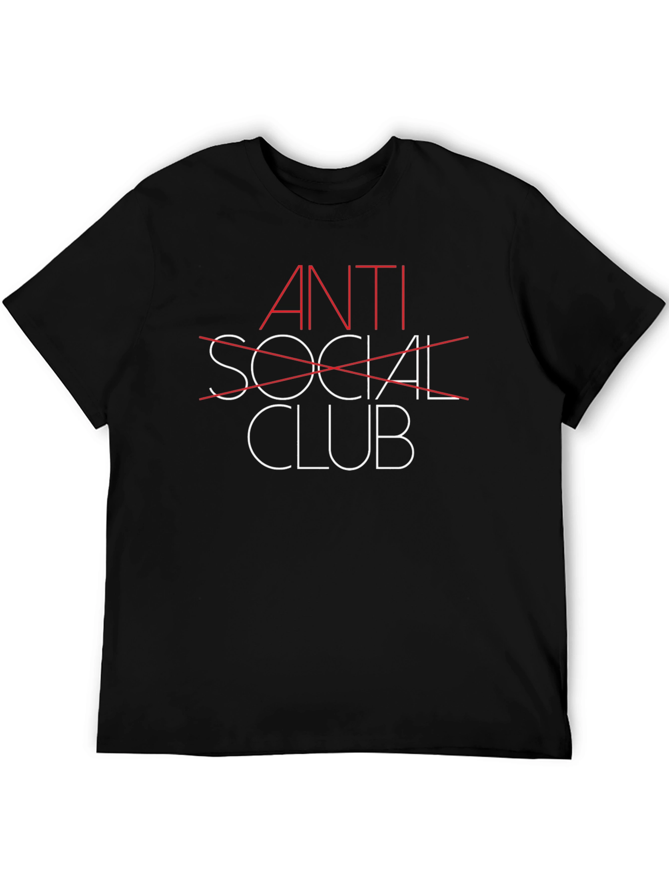 Anti Social Club Black Graphic Tee