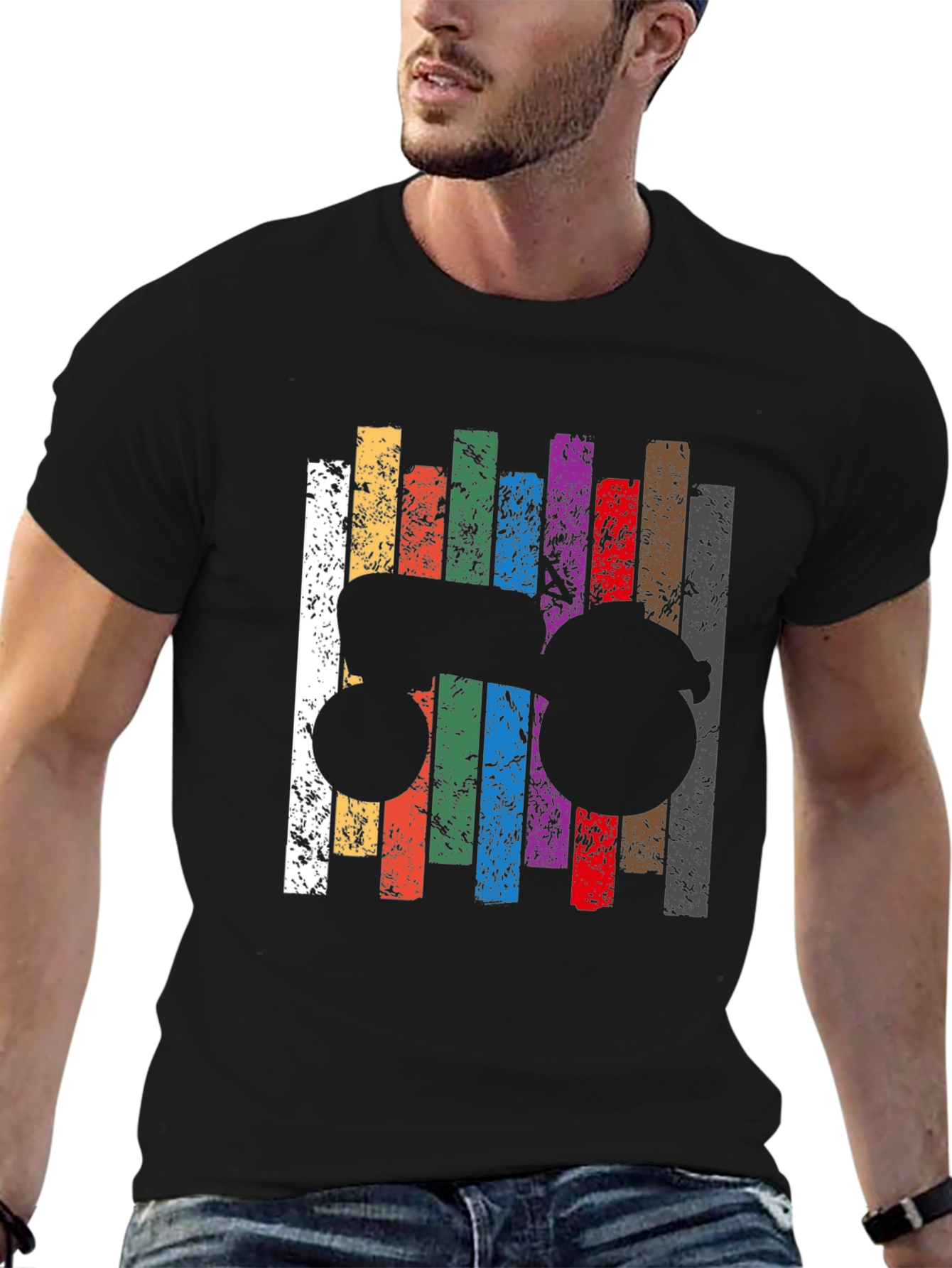Retro Tractor Graphic Tee - Colorful Farm Shirt